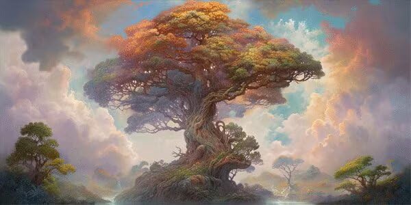 Peinture diamant arbre 5D grand format 40x80 cm broderie strass carrés