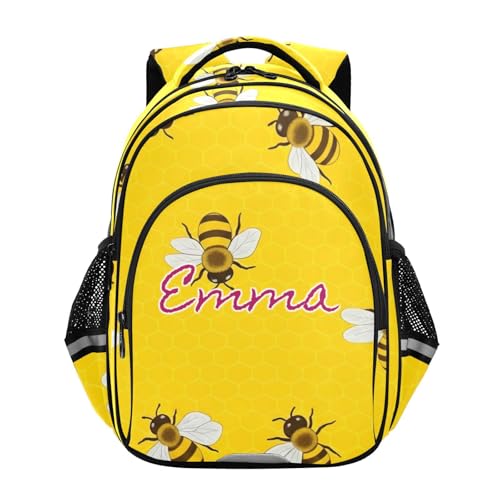 Sac à dos école primaire motif abeille jaune idéal pour la vie scolaire