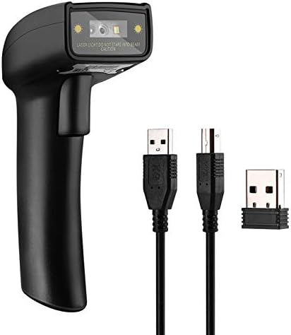Eyoyo Wireless 2D Barcode Scanner, 2-in-1 Wireless and Wired 1D 2D QR Bar Codes Reader Handheld Image Scanner Datamatrix PDF417 Code for Screen Scanning Work with Windows, Mac, PC