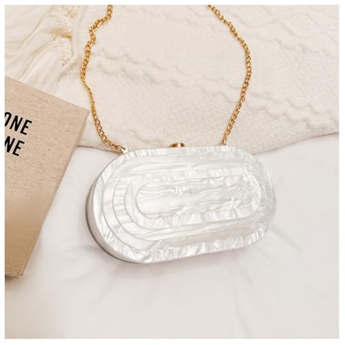 Image of Acrylic Bubble Bag Luxury Marble Clutch Evening Purses for Women Glitter Handbag for Wedding Party Prom