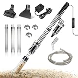 hygger Electric Aquarium Gravel Cleaner, 528GPH Fish Tank Vacuum, 5-in-1 Automatic Sand Washer Water Changer Cleaning Kit for Freshwater Saltwater, Adjustable Length Handle Tube,Hose, Clamp