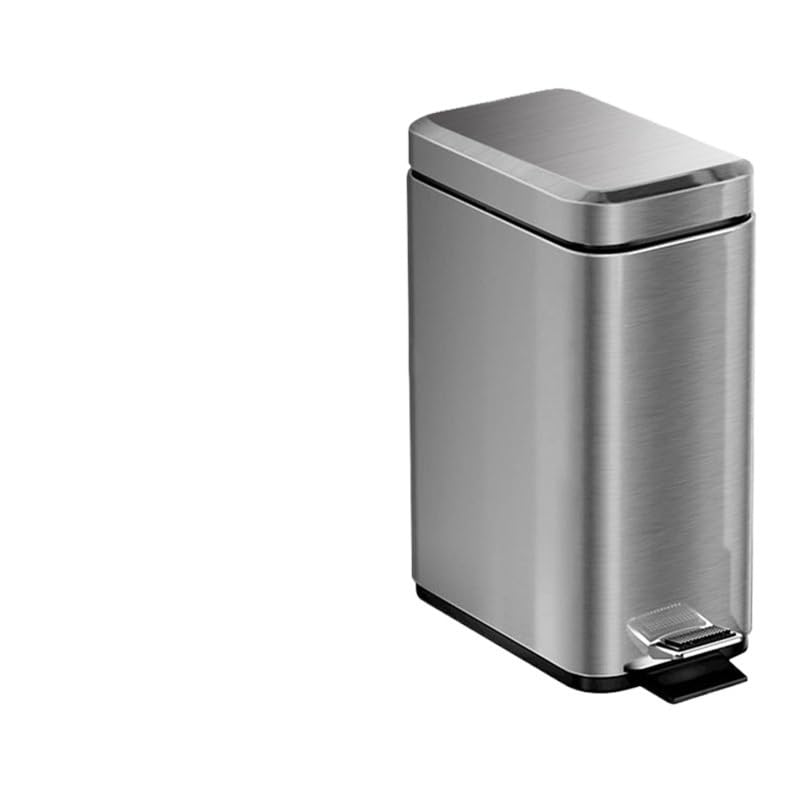 Miniatura 2 de FORINC Contenedor de basura Cubo De Basura Silencioso De Acero Inoxidable para Cocina Y Baño, Papelera Impermeable para El Hogar, 5l Tapa de basura
