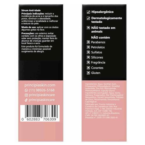 Sérum Principia 10% Niacinamida + 1% Zinco Pca NC-10