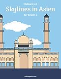 Malbuch mit Skylines in Asien für Kinder 2