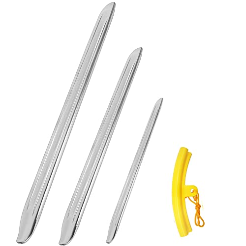 Satisby 3Pzs Desmontadora Palanca de Neumáticos Kits-25cm 30cm 40cm Herramientas desmontadores de neumático &1 Protector de Llanta para Motocicleta Bicicleta Coche Cover