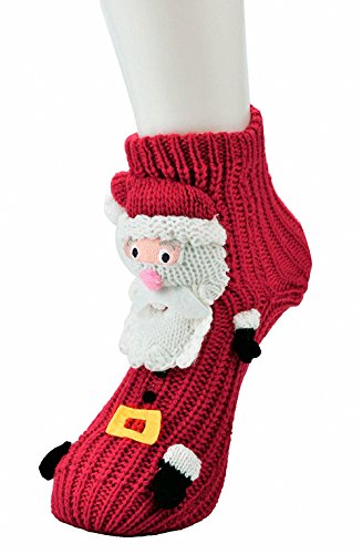 Image of Women's Thick Knit Skid proof Warm Casual Floor Carpet Socks