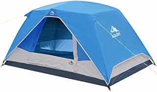 Camping Tent with Rainfly, 2/4/8 Person Dome Tent,Waterproof Windproof Family Tent with Mesh Windows, Easy Set Up for Hiking and Outdoor for All Seasons(Blue)