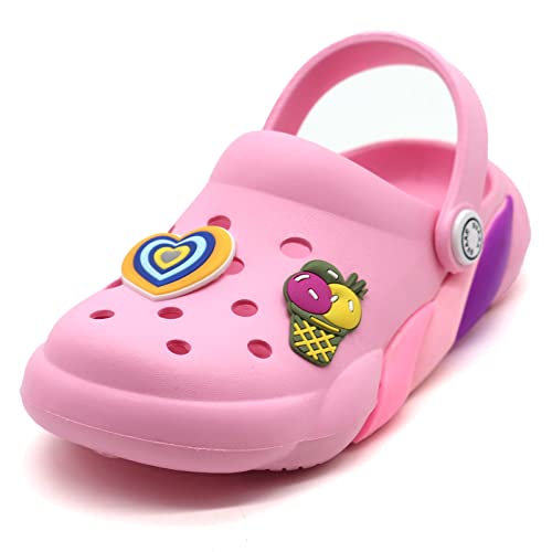 Image of SVAAR Slingback Clog Shoes for Boys & Girls || Indoor & Outdoor Sandals Clogs for Kids with 4 Cartoon Charm