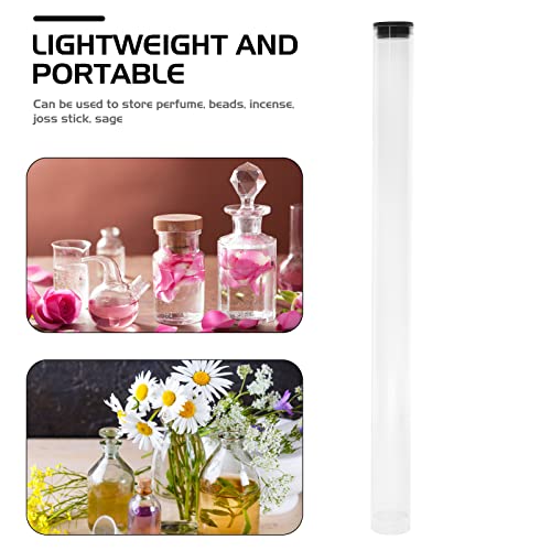 Cabilock 6Pcs Incense Canister Acrylic Tubes Incense Stick Storage Tube Incense Tubes Acrylic Vial Storage Jar Food Storage Container 20G #TOP3