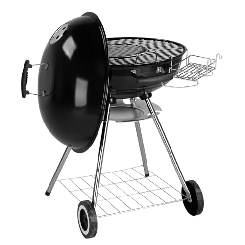 Parrilla de carbón portátil de 28 pulgadas para mesas auxiliares de camping, parrillas de carbón rodantes, parrilla al aire libre, parrilla portátil con ruedas, parrilla portátil, parrilla de carbón