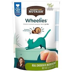 Rachael Ray Nutrish Wheelies Cat Treats, Chicken, 5 Ounces (Pack of 6)