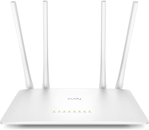 Cudy Extensor de enrutador WiFi inteligente AC1200, punto de acceso, WISP, banda dual de 5 GHz, LAN de 10/100 Mbps, antenas 4x5dBi, VPN, WiFi para