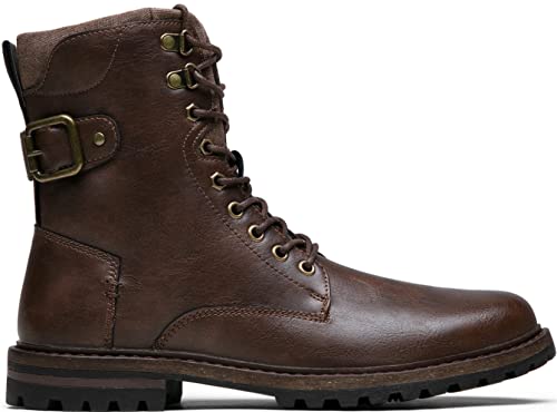 Image of Jousen Boots for Men Casual Dress Retro Lace Up Motorcycle Boots