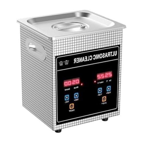 Professional 2L Ultrasonic Cleaner 120W Industrial Strength Digital Heated Timer for Jewelry Nail Art Tools Circuit Boards Eyeglasses(120w)