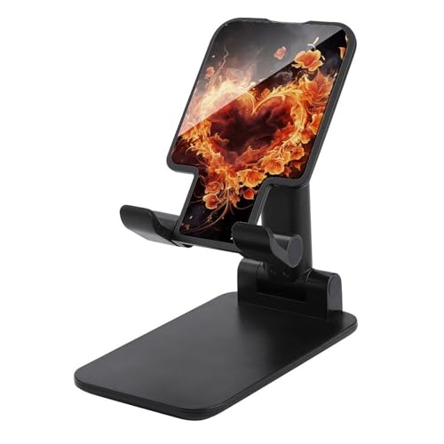 Support de téléphone réglable et pliable multi-angle avec motif coeur et fleurs