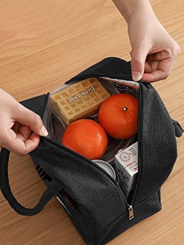 Image of HYLOL Insulated Travel Lunch /Tiffin /Storage Bag for Office, College & School (Black) (Cotton) 6 liters