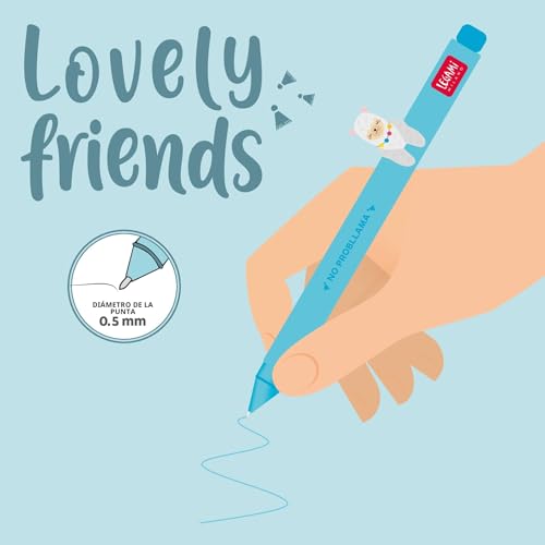 Miniatura 3 de Legami - Bolígrafo De Gel Con Animal Decorativo - Lovely Friends, Tema Panda, Evita Que Se Enrolle, Tinta Negra, Animal Extraíble Y Recombinable, Punta De 0,5 Mm