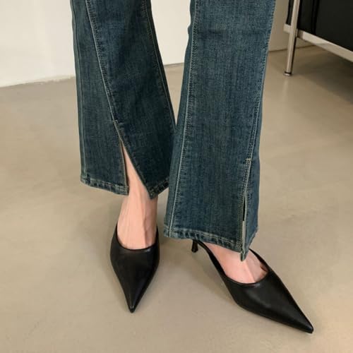 UFEDO Fashion Kitten Heel Mules for Women Slip On Mules Backless Kitten Heel Pointed Toe Wedding Party Dress2