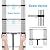DEZEX 10.5 FT Aluminum Telescoping Ladders - One-Button Retraction Collapsible Extension Ladder for Home,RV,Attic & Loft, Lasts 330 LBS with Non-Slip Cushions
