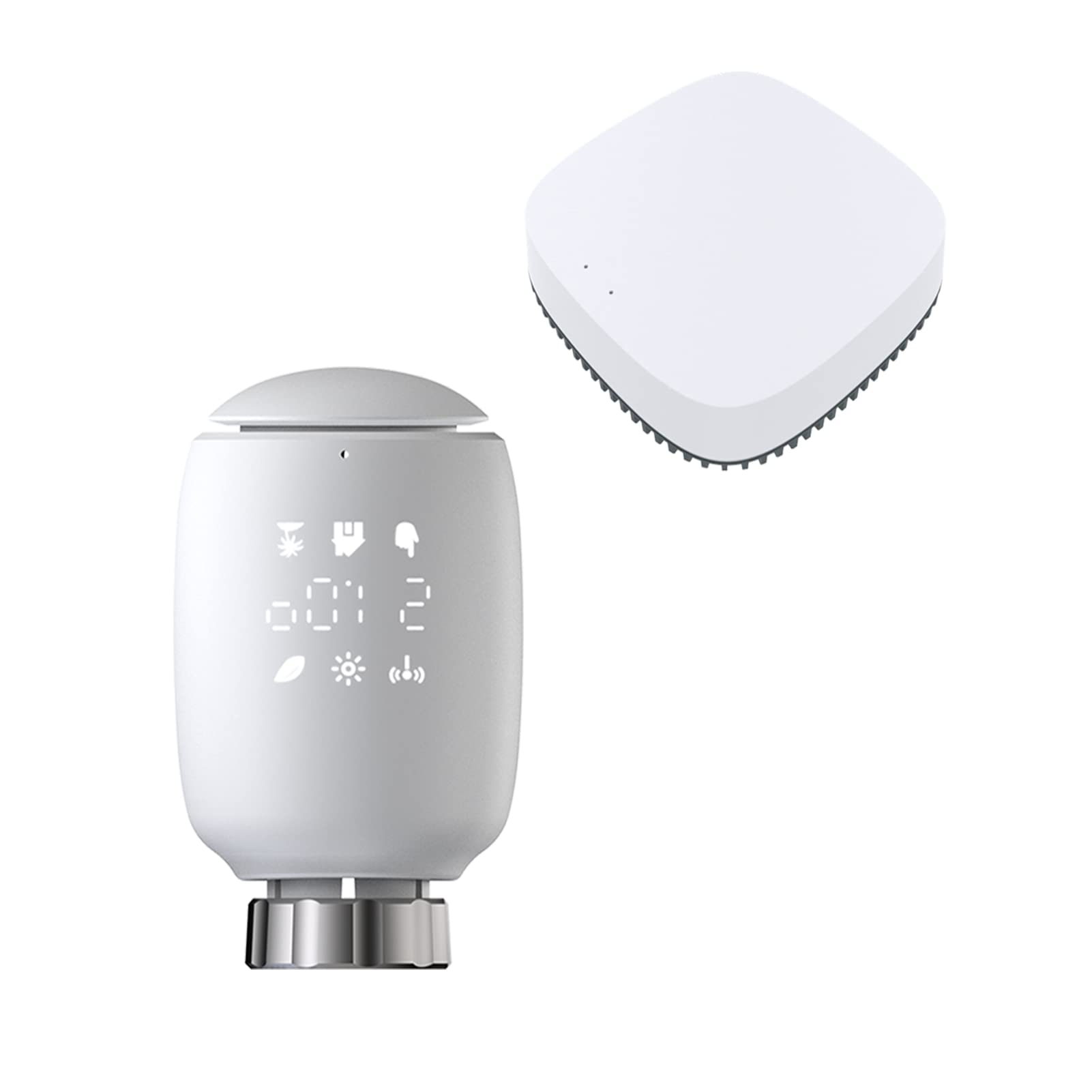 eTRV Termostato Zigbee radiador, Pantalla con orientación Regulable