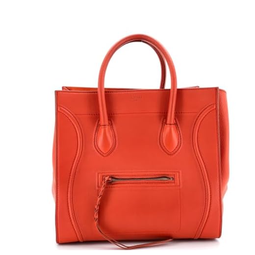 Celine Phantom Bag in Orange Leather