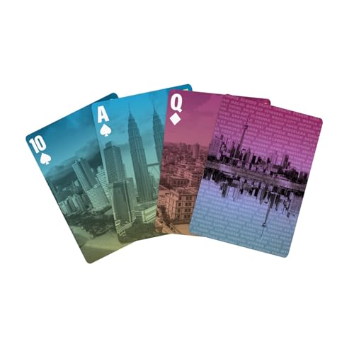 Image of Bicycle Cities of the World Playng Cards Deck for Collectors and Travel Lovers, Black