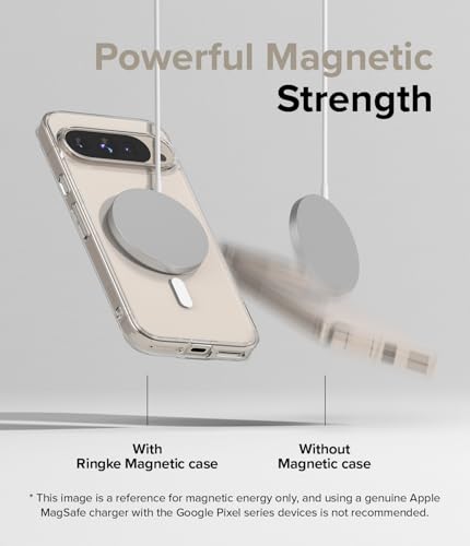 Image of Ringke Fusion Magnetic Compatible with Google Pixel 9 Pro XL Case Cover Magnetic Built-in Hard Back Soft TPU Bumper Scratch Resistant Natural Form Google Pixel 9 Pro XL Back Cover - Clear