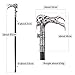 Ghost Skull Head Fashion Walking Stick Decorative Vampire Cospaly Vintage Party Fashionable Walking Cane Halloween Crosier 93cm