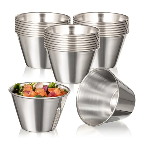 Fit Meal Prep [24 Pack 4 oz Stainless...