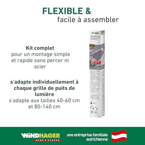 Couverture de puits de cave télescopique Windhager pour un sous-sol propre - 8
