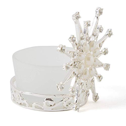 Holder Tea-Light Métal finition argentée haut de gamme Risecollection