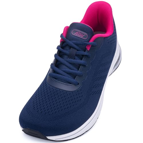 Best Orthotic Running Shoes for Ultimate Comfort & Support 14 AOV Wide Toe Box Running Shoes Women Orthotic Sneakers for Plantar Fasciitis Athletic Walking Tennis Arch Support Shoes for Workout Gym RoseBlue Size 8.5