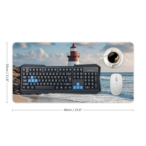 Alfombrilla de mouse RLDOBOFE Sea Lighthouse Sandbeach L miniatura 2