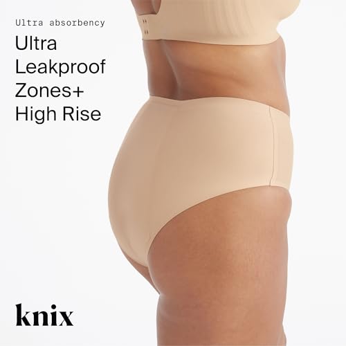 Image of KNIX Women Zones+ Ultra Leakproof Period Underwear High Rise - Ultra Protection, Absorbs 7-11 Super Tampons, Extended Gusset