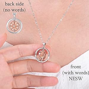 Shonyin graduation gifts for her 2025 rotate compass necklace for women sobriety gifts for students granddaughter daughter best friends coworker  urban country home decor