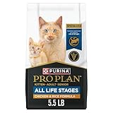 Purina Pro Plan All Life Stages High Protein Cat Food Chicken and Rice Dry Kibble - 5.5 lb. Bag