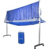 VEVOR Carrito para Pelotas 230cm x 41cm x 140 cm, Cesto para Pelotas de Tenis Ping-Pong 230cm x 41cm x 140 cm, Carro Pelotas Tenis, Carro para Pelotas, Cesto Pelotas Tenis de Mesa, Color Azul