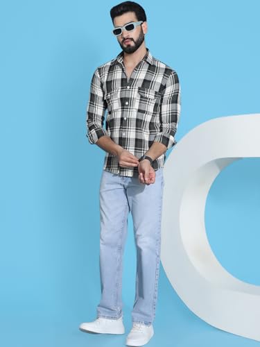 Image of Indian Needle Men's Checkered Regular Fit Shirts