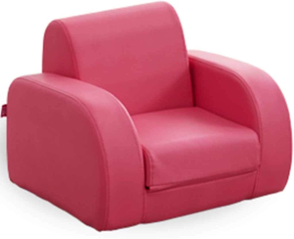 Couch Small Sofa Seats in The Bedrooms for Boys and Girls Nursery Three-Purpose Backrest Armchair Suitable for Under 4 Years Old Load-Bearing 50kg (Color : Verde Size: 404550cm) (Rose Red 40*45*50c
