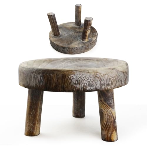 Duvcoywae Soportes De Plantas De Interior De Madera, Banqueta Decorativa para Macetas, Banco Macetero De Madera Para Terraza, Balcón, Salón Y Jardín