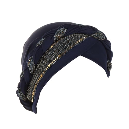 Generic African Women Turban Cap Cancer Chemo Beanies Cap Stretchy Elastic Headscarf Vintage Soft Headwraps