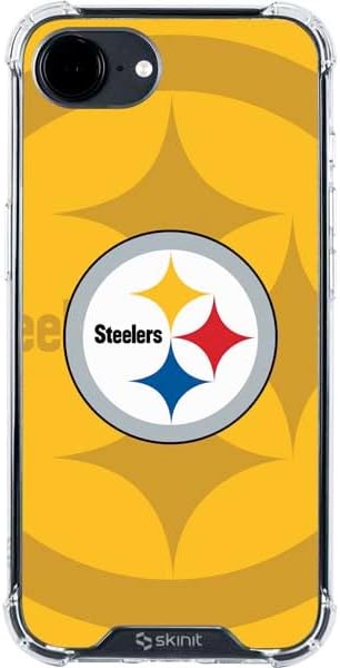 Skinit Clear Phone Case Compatible with iPhone 16e - Officially Licensed NFL Pittsburgh Steelers Design