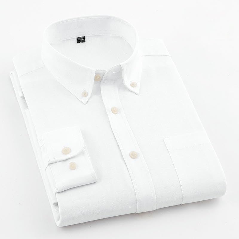 Camisa Oxford de estilo coreano transpirable y fácil de limpiar para hombre 6