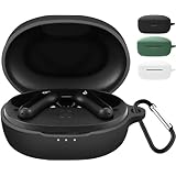 AIYYXX Anker Soundcore life p2 mini ケース soundcore life p2 mini ケース対応 life p2 mini液状シリコン ケース 全面保護カバー キズ防止 耐衝撃 装着充電可能 防水 防塵 紛失防止 カラビナ付き