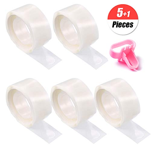 YuChiSX 500 Pièces Points de Colle Ballons Points de Colle Stickers Pois Ruban adhésif Double Face pour DIY Craft la Décorations de Ballons DIY Craft Carte Faite Main Décorations,5 Rouleaux