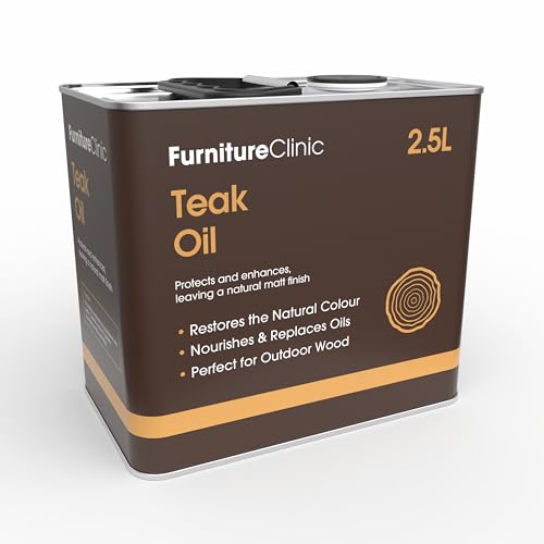 Huile Teck Furniture Clinic - Huile pour Bois d'Extérieur - Protection Meubles de Jardin -...