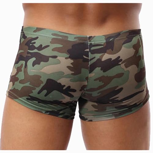 U Pouch Camo Underwear for Men Stretchy Workout Boxer Briefs Low Rise Camouflage Boxers Trunks3