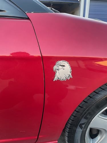 Image of 1-PC Eagle Badge Emblem in Stunning Chrome Finish - Elevate Your Ride with a Symbol of Freedom and Power - A Shiny and Majestic Automotive Accessory for Your Car or Motorcycle