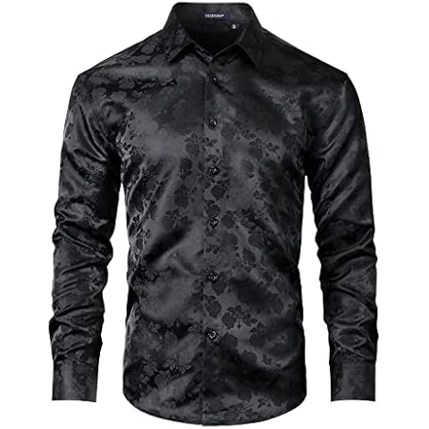Enlision Camisas Casual Negro para Hombre Cover