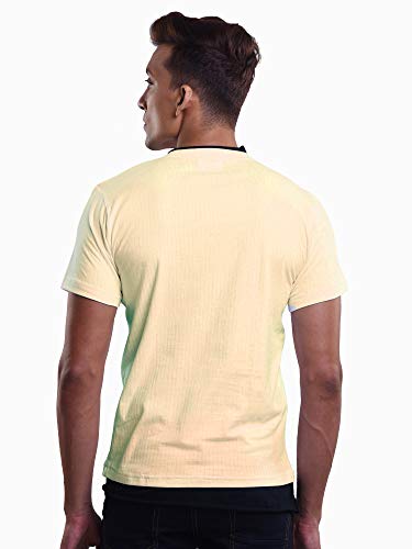 Image of Nick & Jess Men's Slim Fit T-Shirt (MTHS063CDS Beige S(Chest:38in))